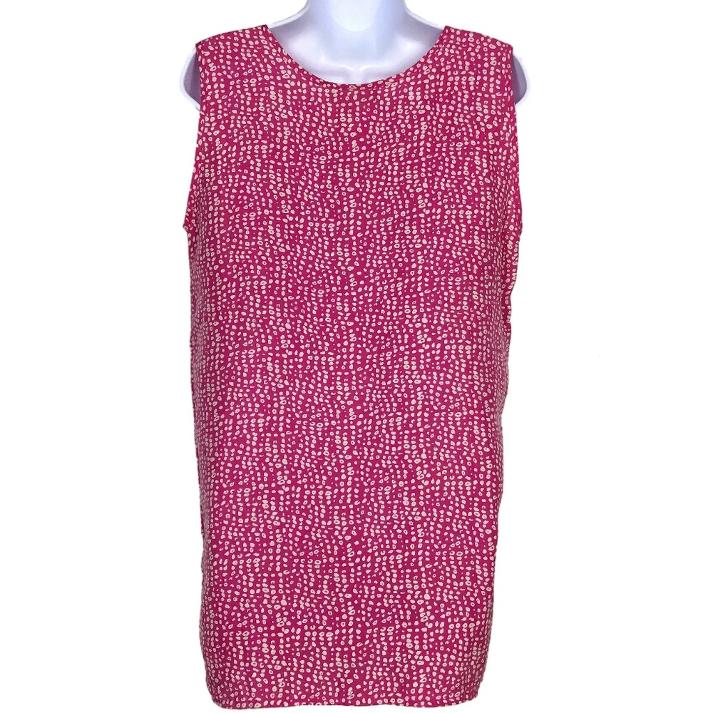 Vintage Pink and White Silk Tank Top Size S - Picture 4 of 8